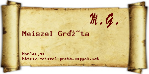Meiszel Gréta névjegykártya